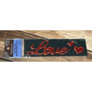 2009 RECOLLECTIONS 141596 RED GLITTER LOVE SET OF STICKERS